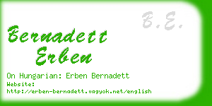 bernadett erben business card